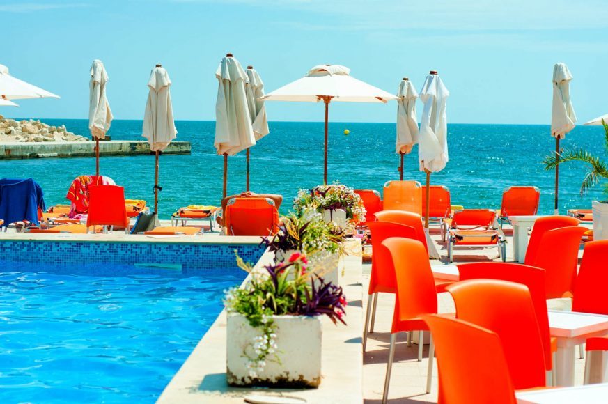 Luxury swimming pool in St. Tropez