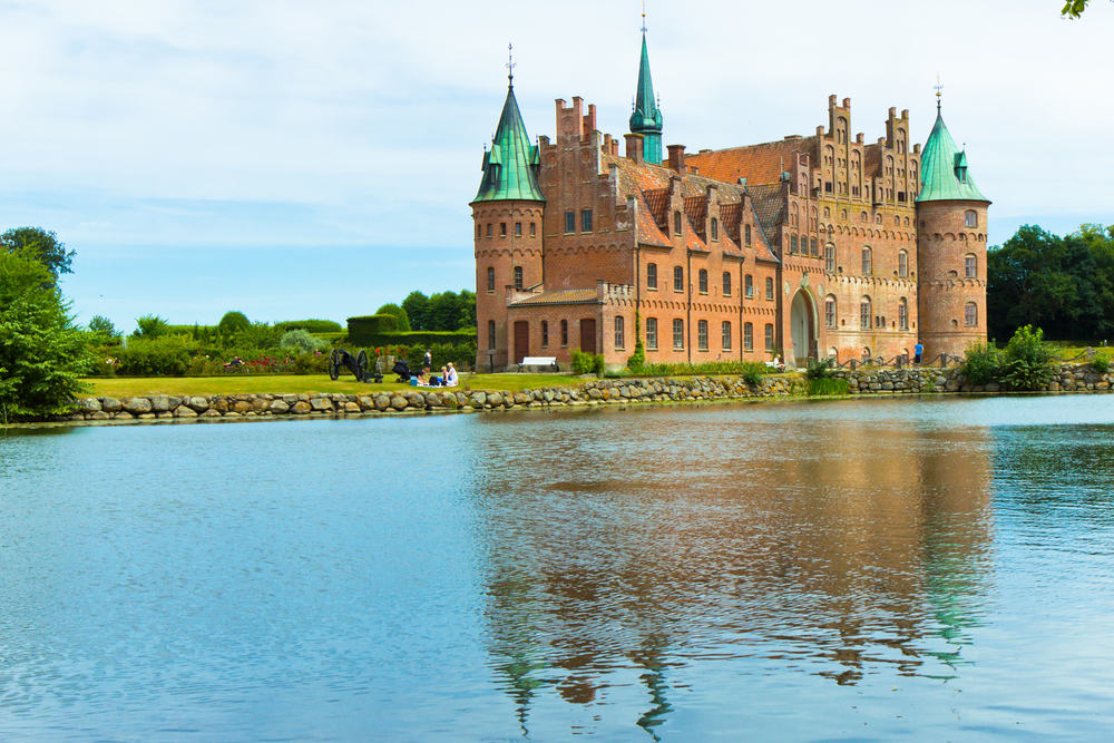 Egeskov slot on Funen island