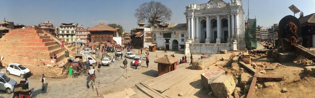 Katmandu a rengés után